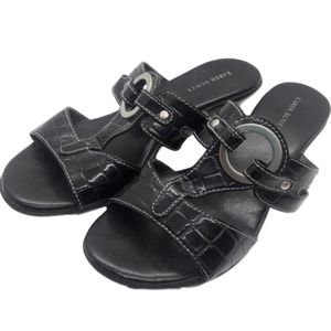 Karen Scott Black sandals with silver accent  5.5